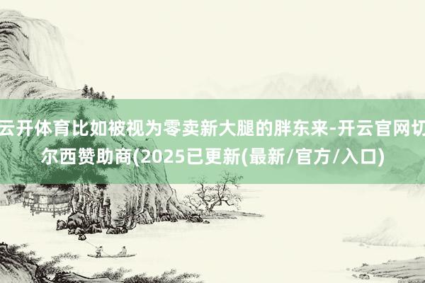 云开体育比如被视为零卖新大腿的胖东来-开云官网切尔西赞助商(2025已更新(最新/官方/入口)